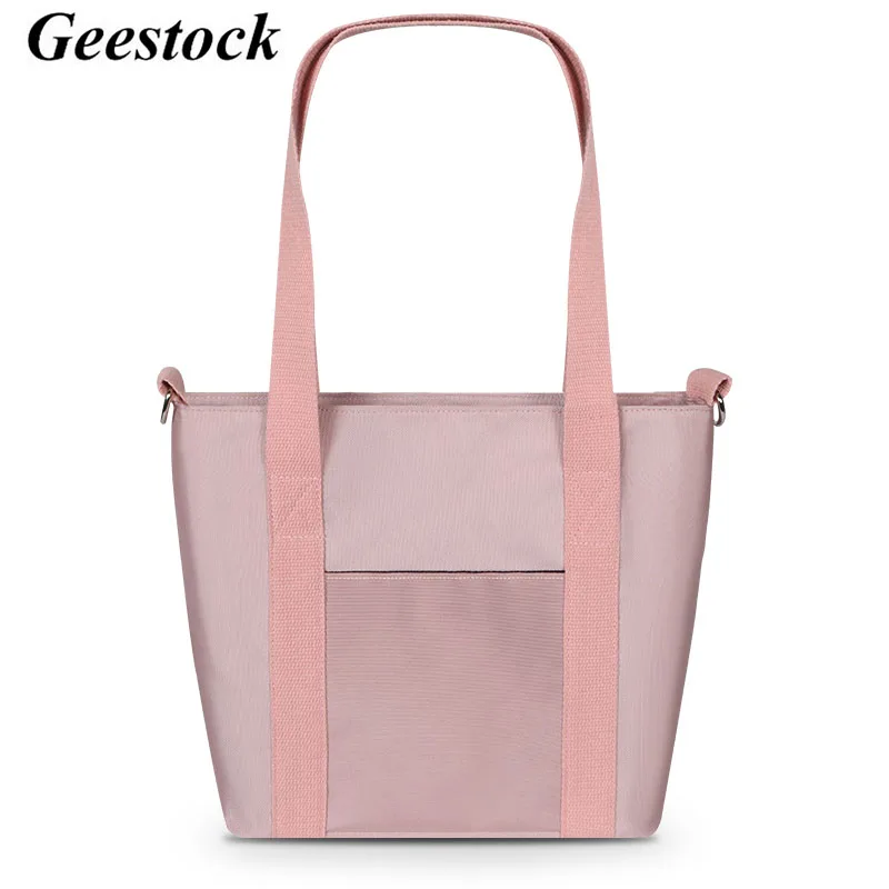 

Geestock Leisure Women's Handbag Large Capacity Canvas Tote Bags Single Shoulder Bag College Student Computer Bag Waterproof