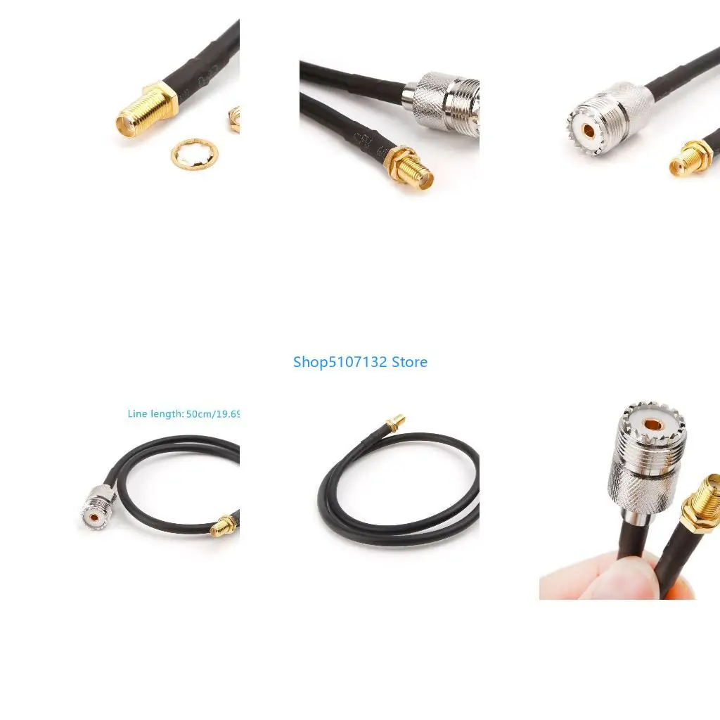 87HD SMA Female To UHF SO239 PL259 Female RG58 Pigtail Cable RF Coaxial Assembly Cabl