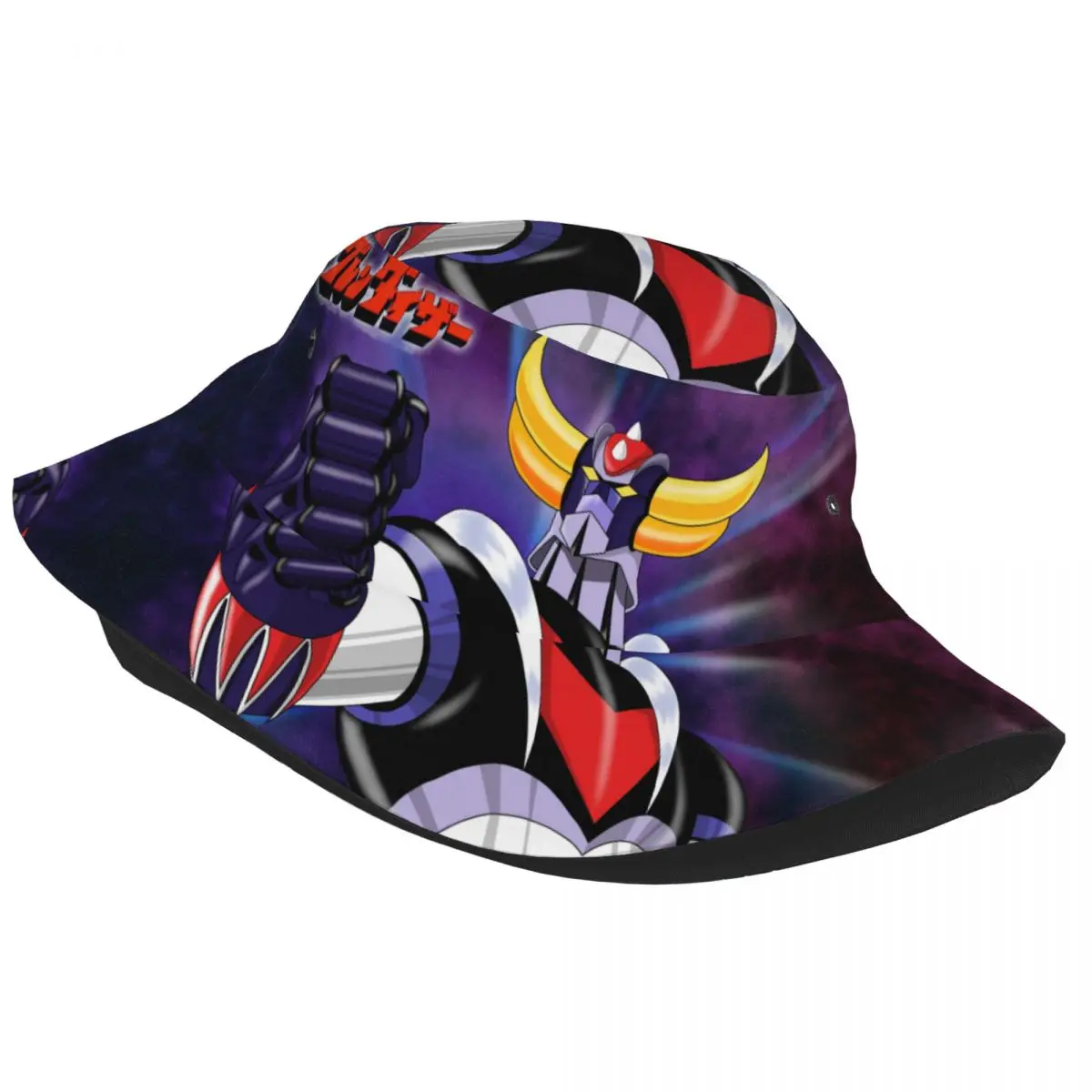 UFO Robot Grendizer Mazinger Z Bucket Hat for Teen Vocation Actarus Anime Sun Hat Foldable for Camping Fishing Cap Headwear