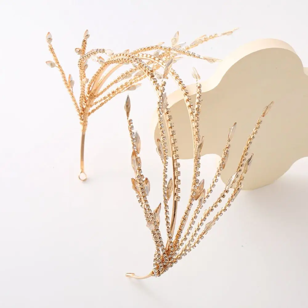 Bar Mitzvah มงกุฎ Rhinestone ผมวงผม Hoop สไตล์เกาหลีเจ้าหญิงผมวง Rhinestone อุปกรณ์เสริมผมเจ้าสาว Tiaras