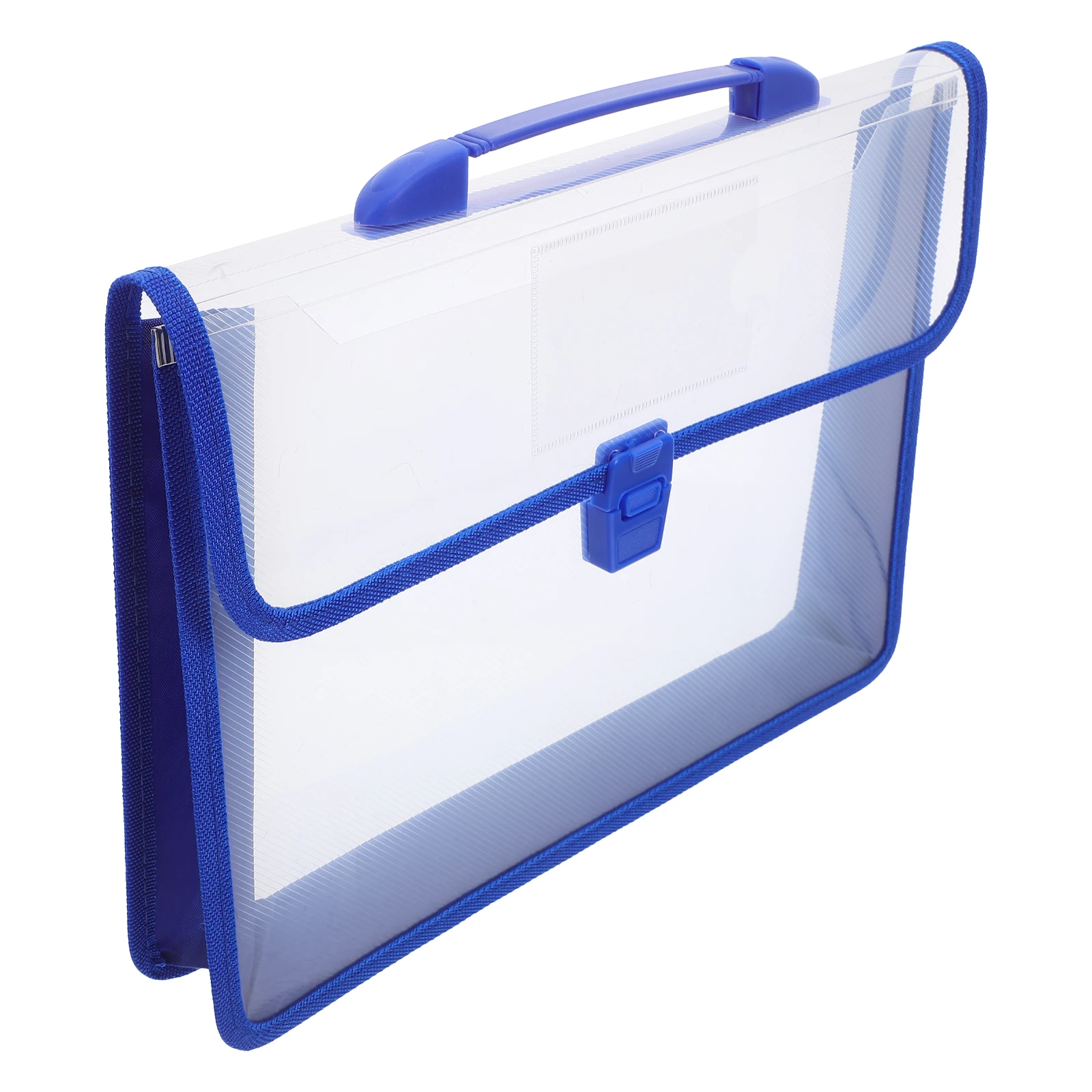 

1 Set Plastic Portfolio Expanding Files Folder Clear Envelopes With Tab Slot Button Closure No Dividers Large Capacity Taxes Let