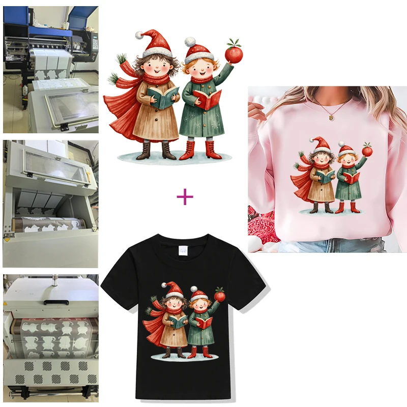 Fruit biscuits cake candy donut Christmas dtf Heat Transfers On Children's clothing mount washable T-Shirts clothing Patch