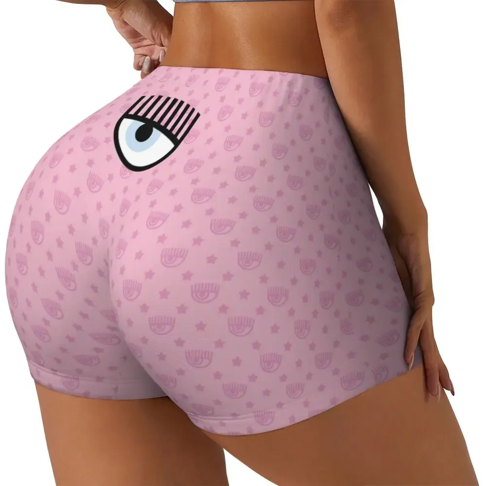 Custom Ferragnis Chiara ออกกําลังกายวอลเลย์บอล Biker กางเกงขาสั้นผู้หญิงแฟชั่นโมเดิร์น Gym กางเกงขาสั้นโยคะ