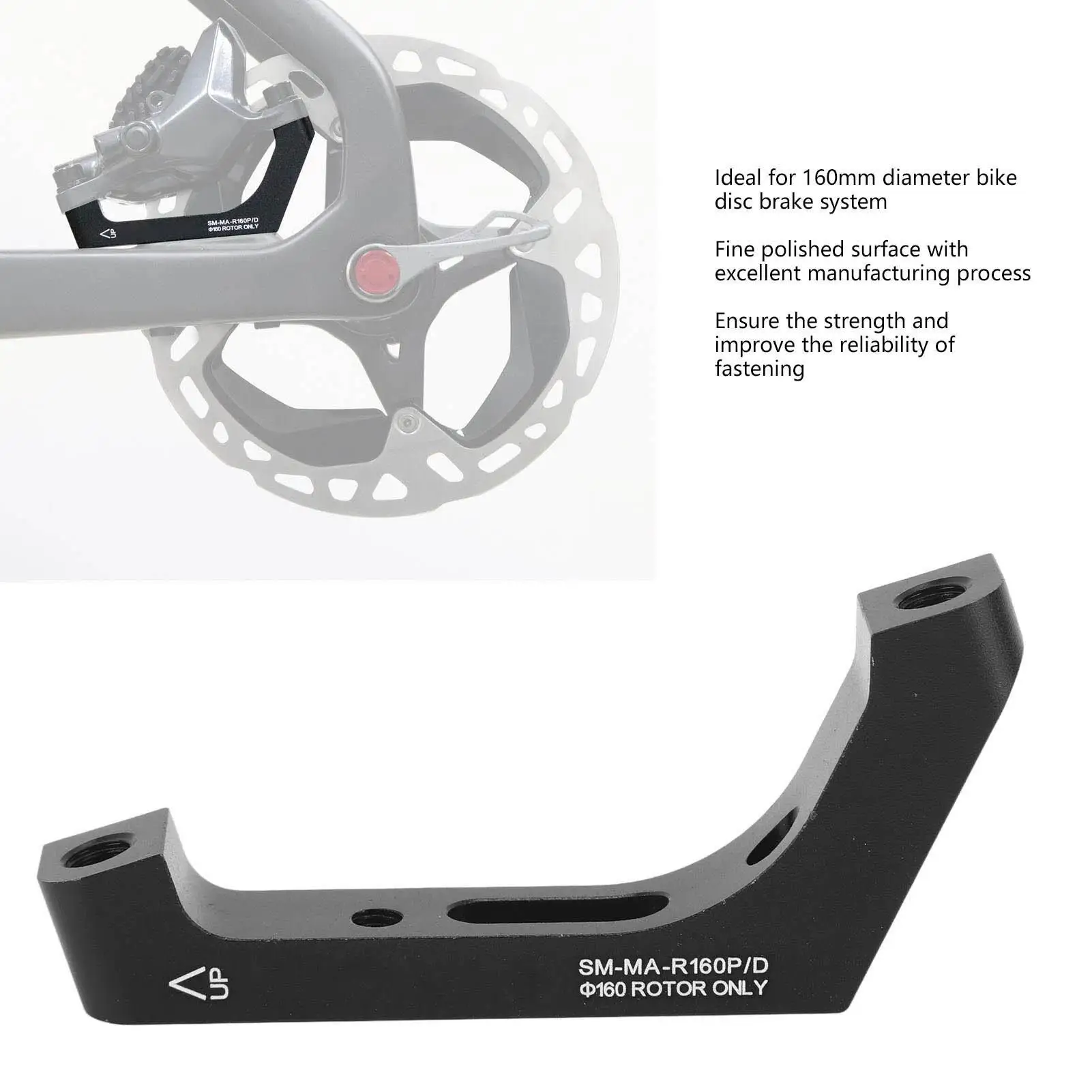 High Strength Aluminum Rear Bike Disc Brake Adapter for 160mm System - Durable Brake Bracket Mount