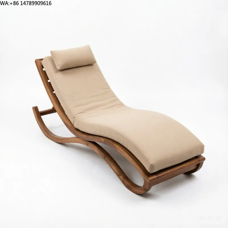 

Элитная мебель для дзен-сада - современный азиатский деревянный шезлонг для патио и бассейна