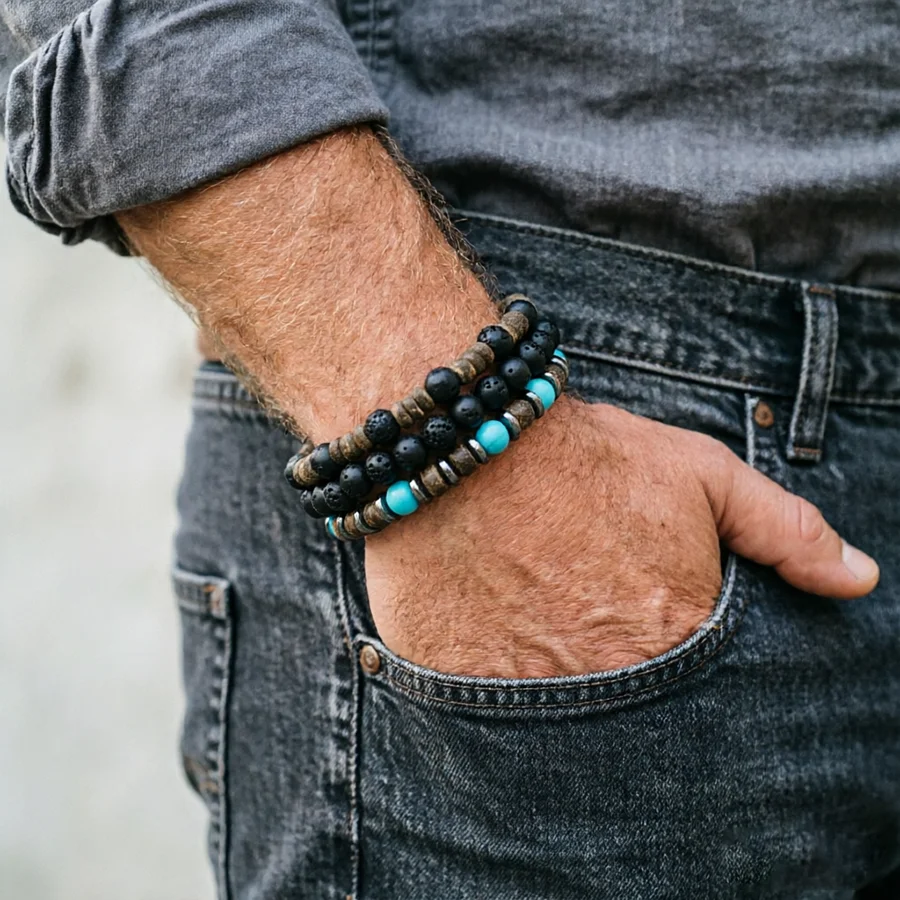 Conjunto de Pulseiras Vintage  - Gemstone Bracelet Healing avaliação e preço