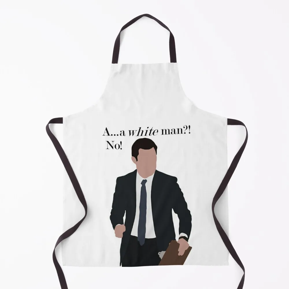 Schmidt A White Man Apron Women's Kitchen Kitchen For Men work gowns for women cleaning Kitchen Supplies Apron