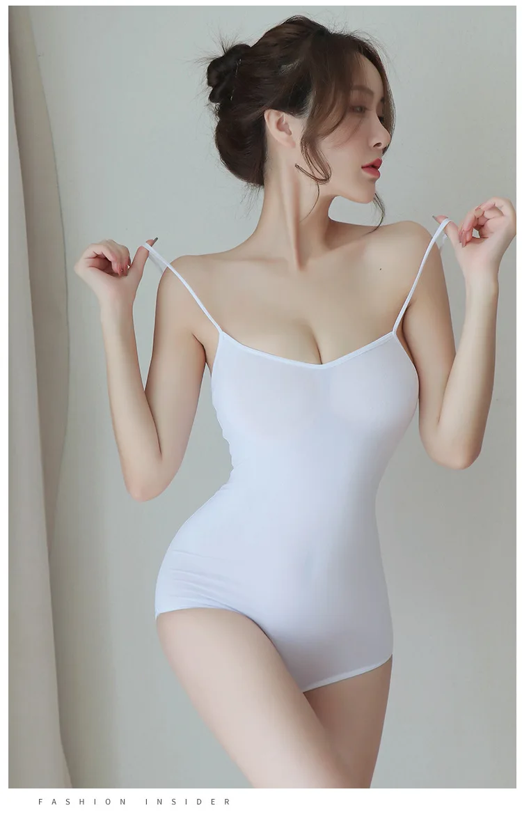 สตรีเซ็กซี่ One Piece Contrast Trim สปาเก็ตตี้ชุดชั้นใน Leotard Y2K Bodycon ชุดว่ายน้ํา Clubwear แฟชั่น