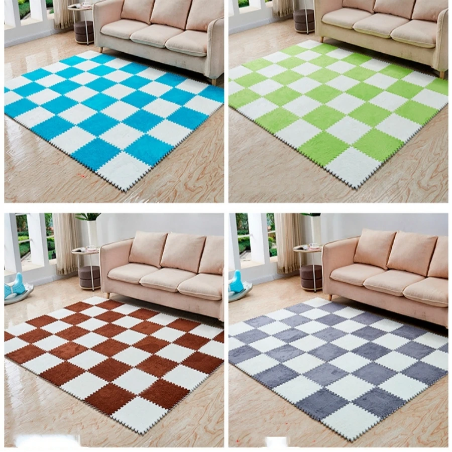5/10/20 Pcs DIY 30*30*1.1-1.2cm Thick Living Room Bedroom Kids Room Soft Carpet Magic Patchwork Jigsaw Splice Baby Climbing Mat