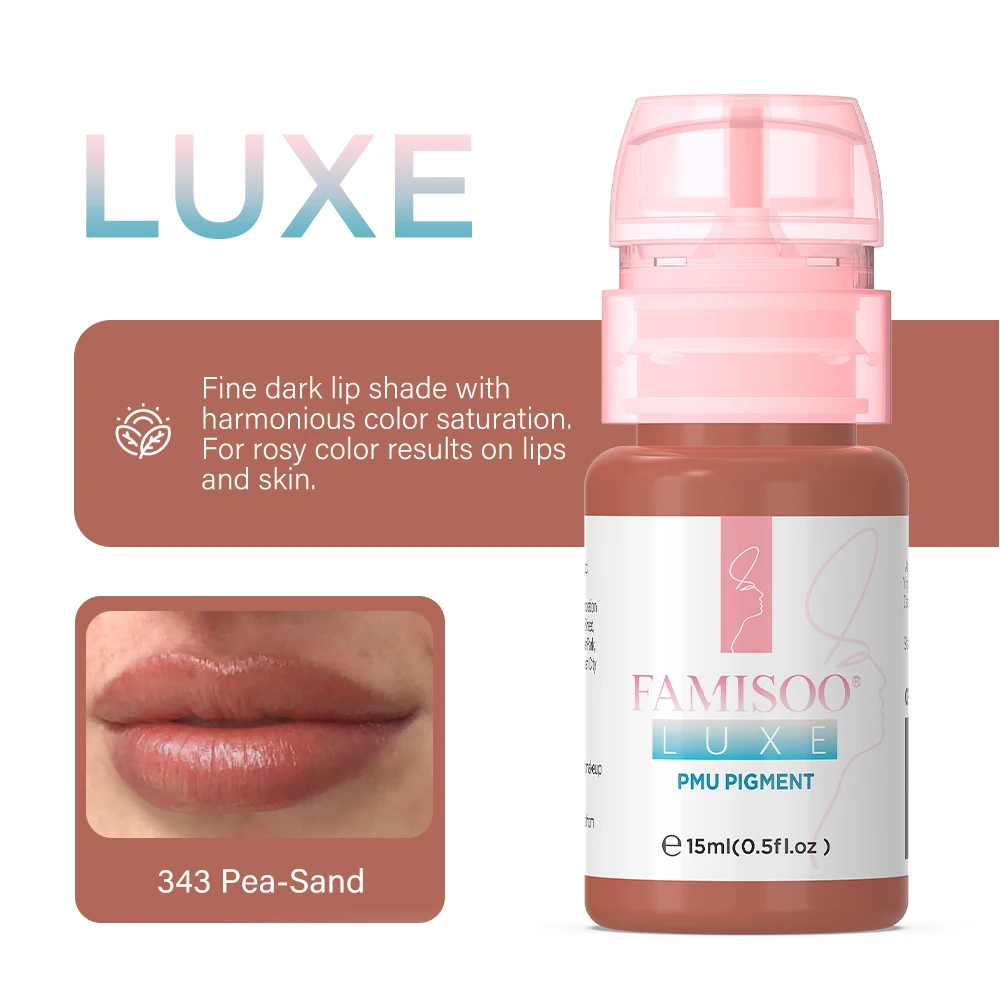 15ML Luxe PMU Pigment Europas meistverkaufte 9 Farben Lippen-Tattoo-Tinte für semi-permanentes Make-up Nano-Lippen Microblading Pigment