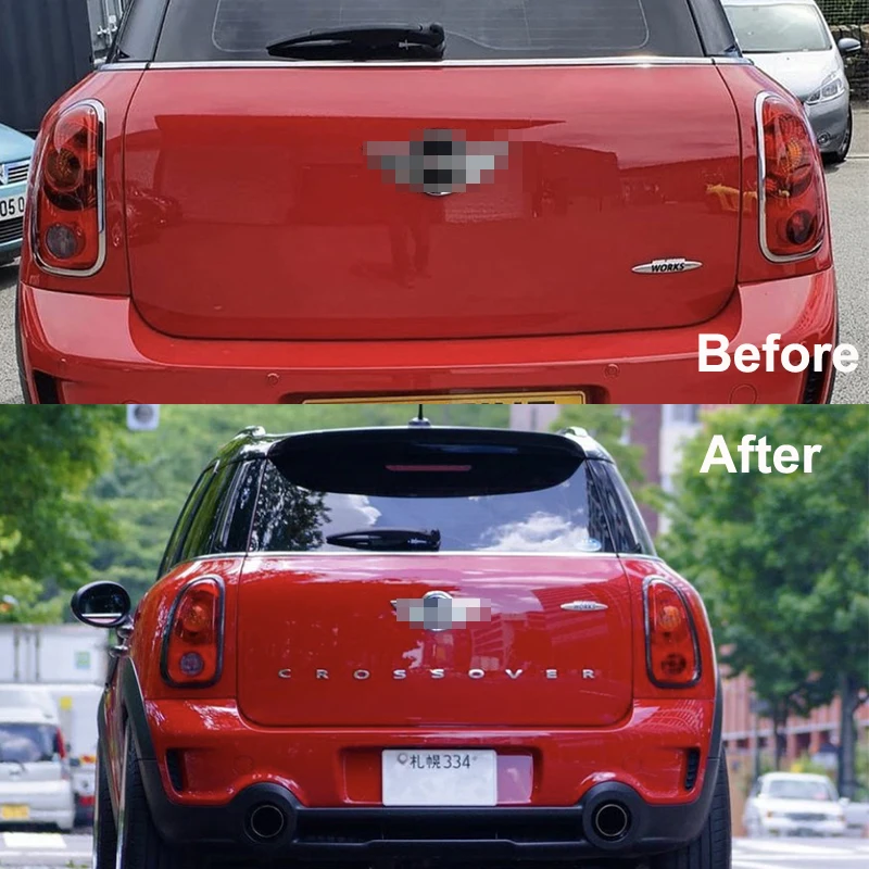 Car Headlight Head Rear Tail Light Lamps Frame Cover Stickers For MINI Cooper One S Countryman R60 Auto Styling Accessories