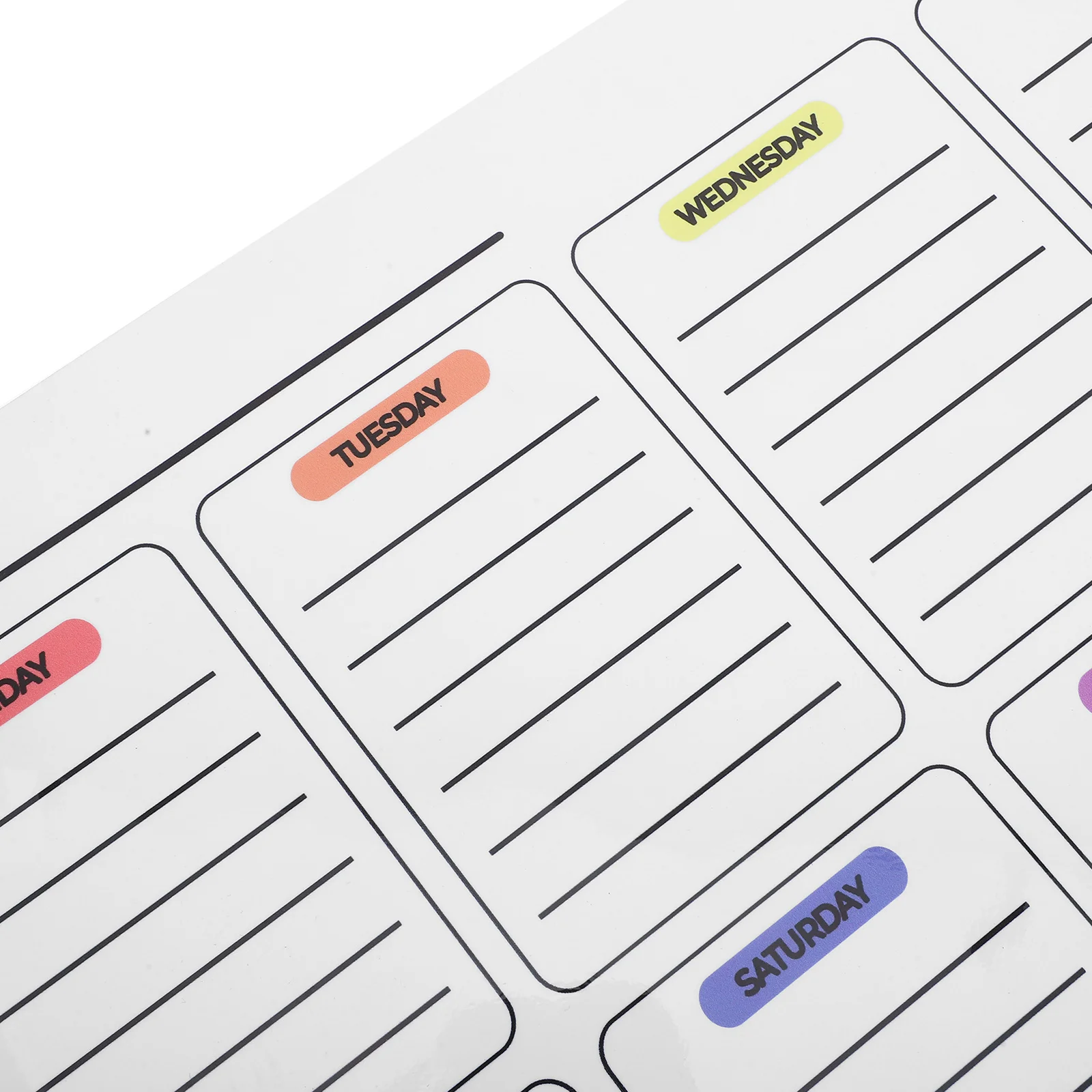 Removable Reusable Weekly Planner Whiteboard Stickers Large Size Wall Calendar Organizer Efficient Home Office Schedule