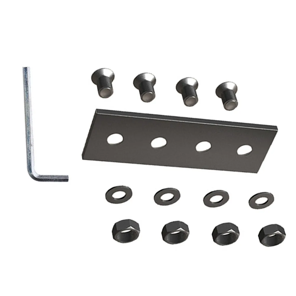 Heavy Duty Barn Door Connector Barn Door Connector Track Connector 4 hole Robust Load-Bearing Good Material Effortless Track