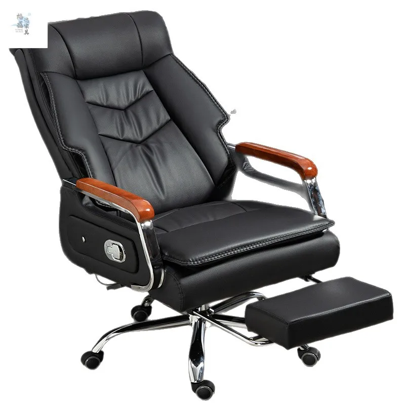 

New home leather boss chair business president luxury office chair cowhide massage seat reclining computer chai