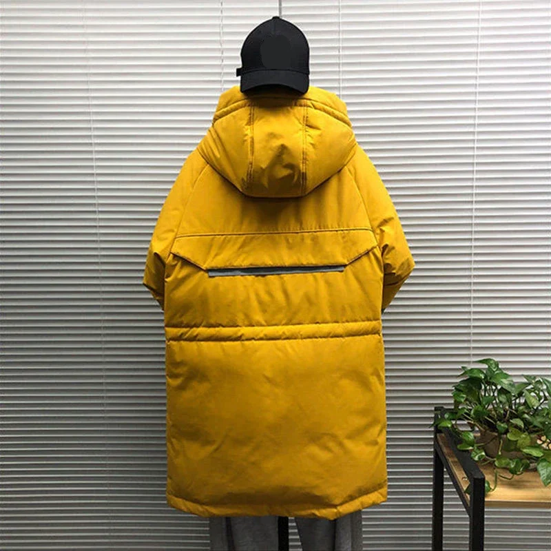 2023 Winter New Thickened Oversize Parkas Men's High Street Casual Cargo Coat Men's Urban Cityboy Padded Jacket Warm Down Coat