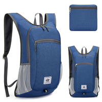 15L Portable Foldable Backpack Waterproof Climbing Hiking Knapsack Reflective Cycling Travel Daypack for Outdoor Sports