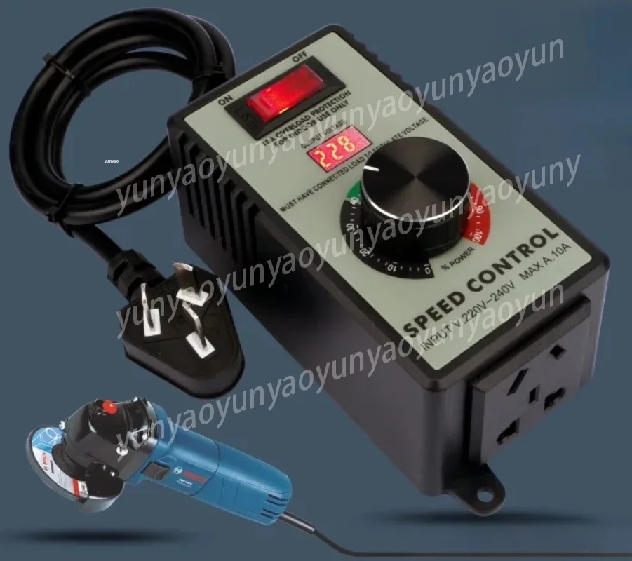 

220V Speed Control Switch 220V Continuously Variable for Angle Grinder Hand Drill Polishing Machine Fan