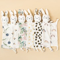 Newborn Baby Soft Sleeping Dolls Kids Fashion Sleep Toy Soothe Appease Towel Bibs Organic Muslin Print Blanket Animal Toys Gift