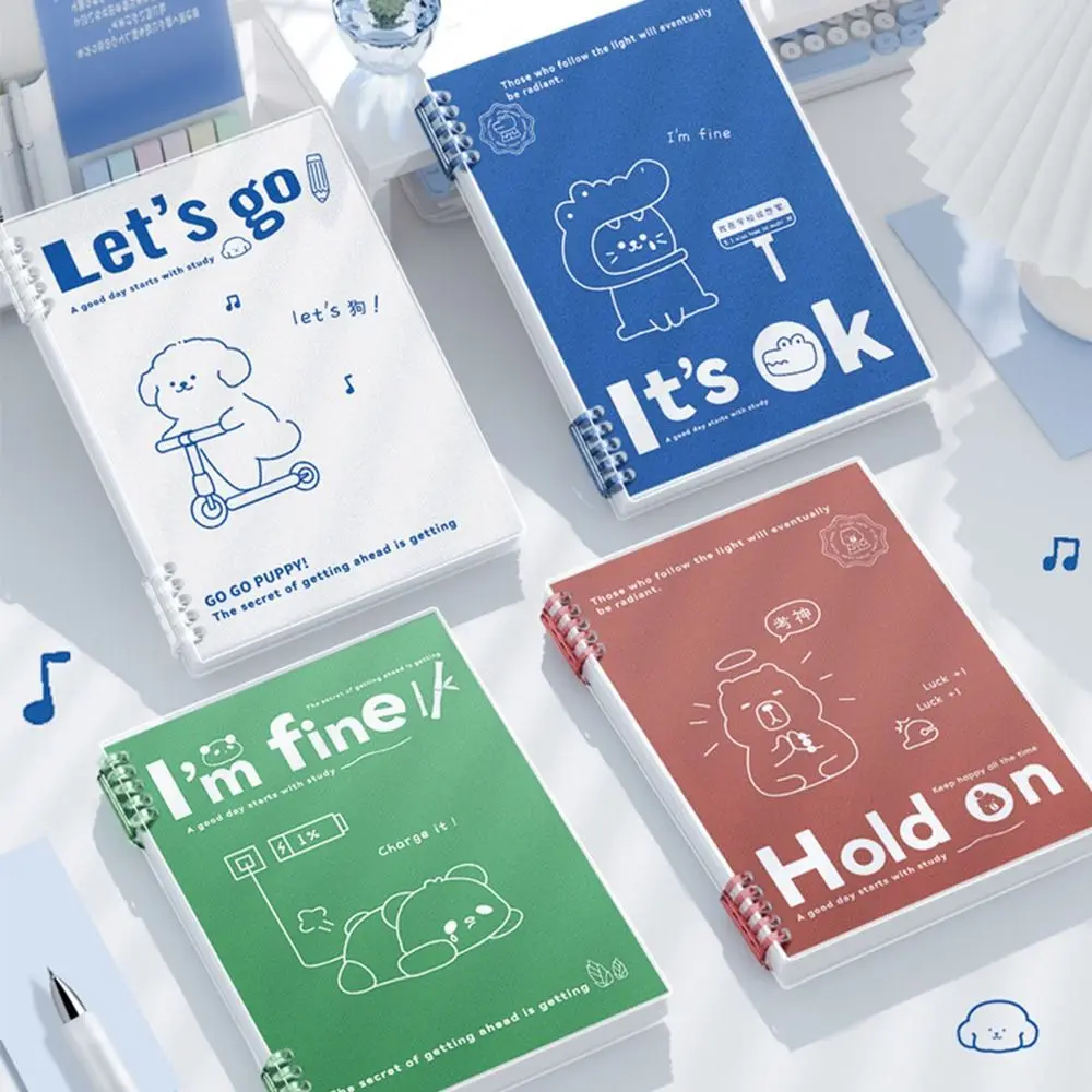 A5/B5 Loose-leaf Notebook Loose-leaf 60 Sheets/120 Pages Binder Notebook Puppy/Panda/Dinosaur/Capybara Horizontal Line