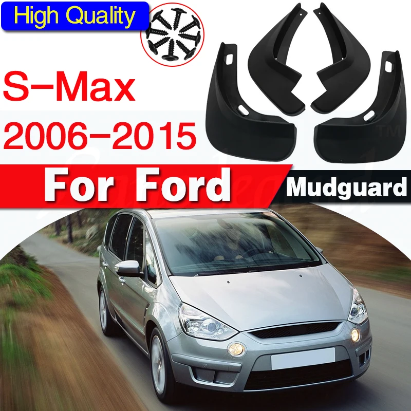 4x Molded Mud Flaps For Ford S-Max 2006-2015 Mudflaps Splash Guards Mudguards 2007 2008 2009 2010 2011 2012 2013 2014