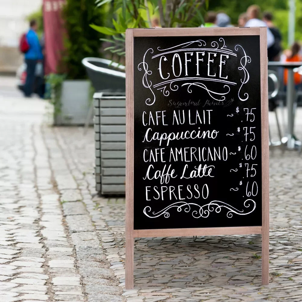 Double Side A-Frame Chalkboard Display 40