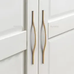 Cabinet Door Handle Kitchen Aluminium Alloy Wardrobe Drawer Knobs Gold Luxury Black Furniture Pulls Decorate Hardware
