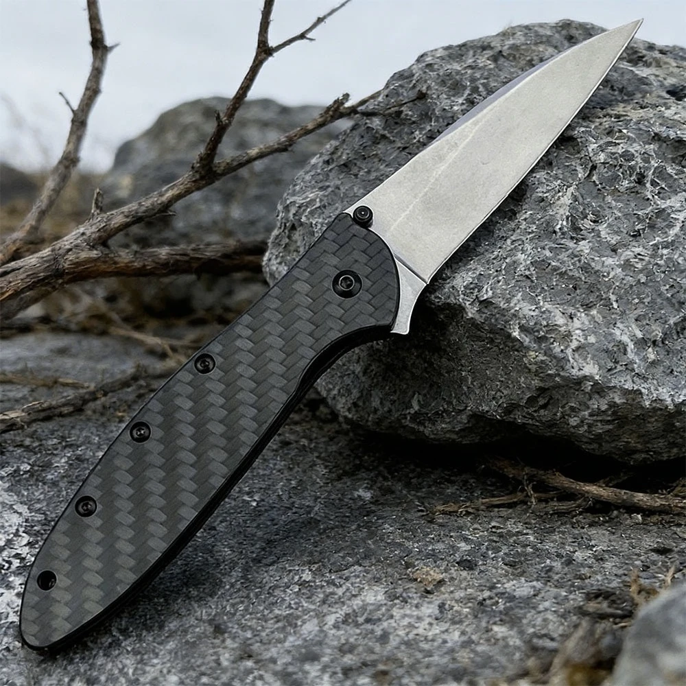 

Портативные ножи Jungle Adventure для кемпинга на открытом воздухе, портативные складные ножи высокой твердости, 8Cr13Mov, лезвие, ручка из углеродного волокна, нож EDC