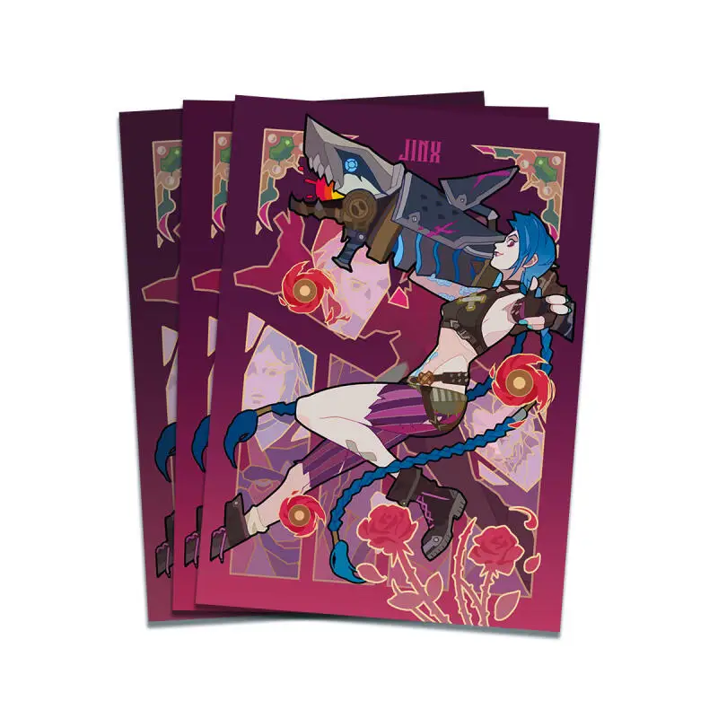 48 stks/set Runen Battlefield Dochter van de Leegte Kai'Sa Kaart Mouw PTCG Anime Game Collection Card Beschermhoes Speelgoed 66*92mm