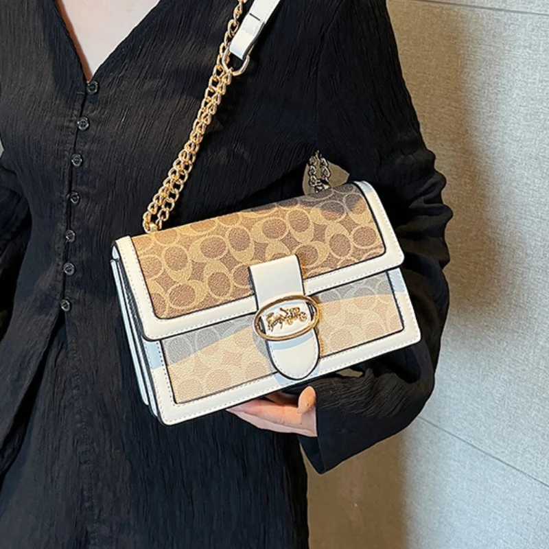 

Unique Designer Shoulder Bag, Chic Crossbody Bag for Women, Luxury Chain Strap Purse, Versatile & Elegant for Office