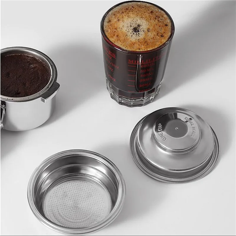 A44T 8PCS Stainless Steel 58Mm Coffee Tea Filter Basket For Espresso Coffee Machine Accessories Pressurized Powder Bowl
