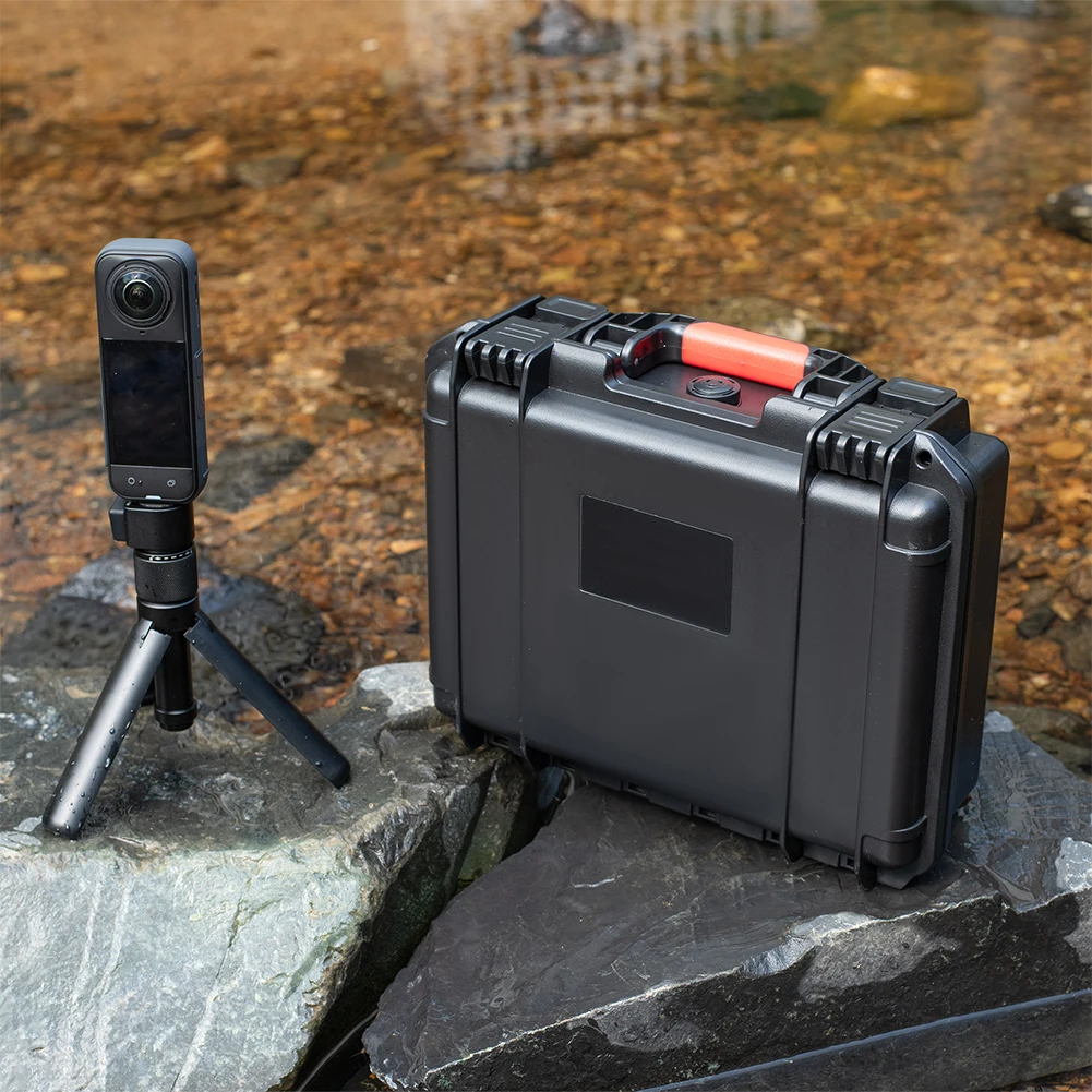 

Чехол для переноски Взрывозащищенный портативный дорожный ящик 2-слойный ящик для хранения IP67 Водонепроницаемый для камеры Insta360 X5 Essentials