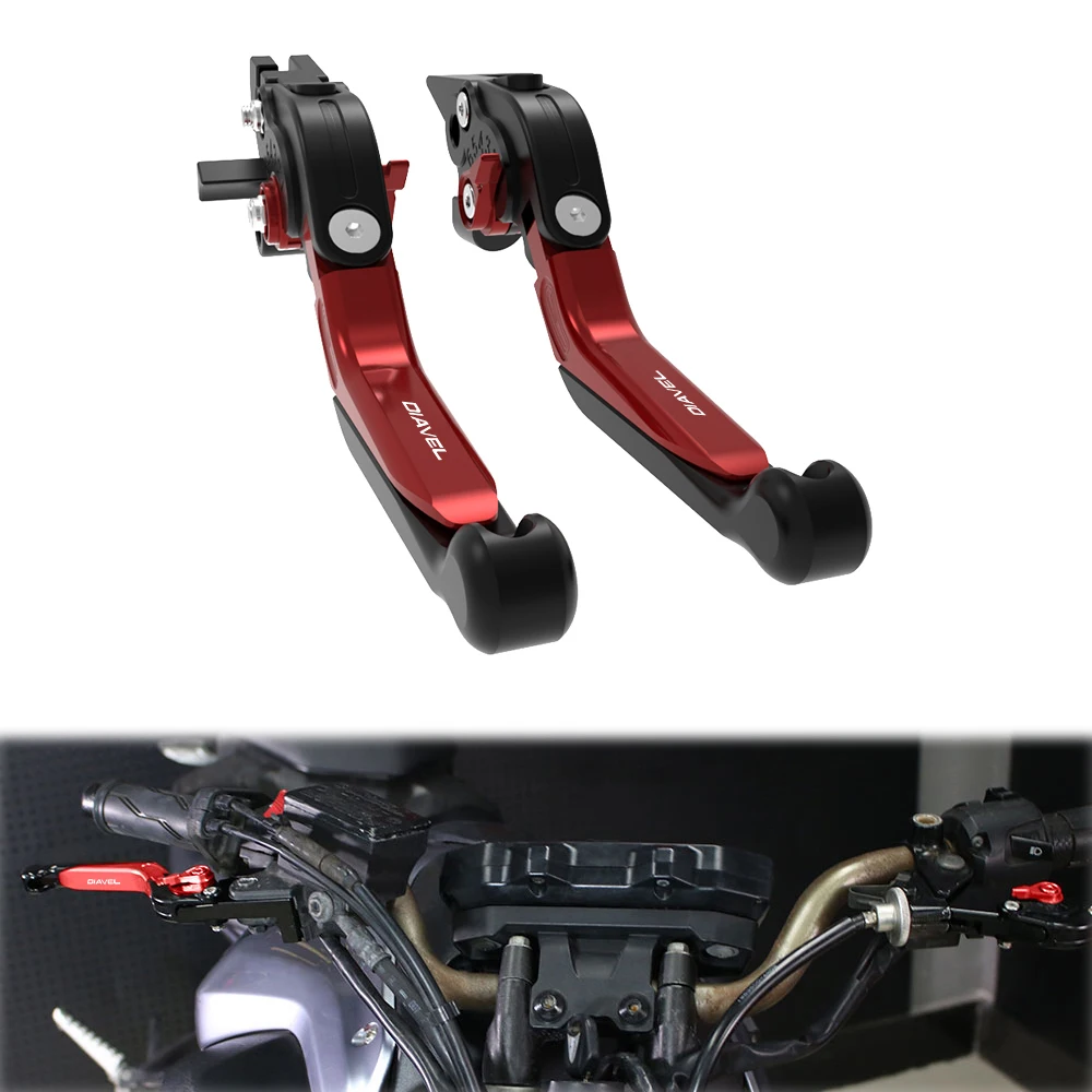 

For Diavel 1260 Lamborghini XDiavel 1260/S Hypermotard 950/SP/RVE Adjustable Foldable Extendable Motorcycle Brake Clutch Levers