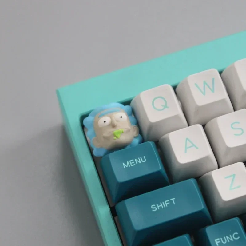 cute Anime Keycaps  PBT Custom Cherry Key Cap 3D Resin Cute Artisan Anime Keyboard Caps for Mechanical Keyboard MX Switch