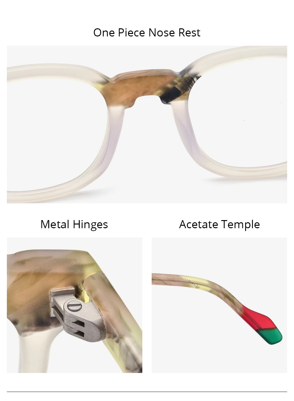 HEPIDEM Multi-Acetat-Brillengestell, Herren- und Damenmodell, Markendesign, quadratische Brille, japanische Handarbeit, Johnny Depp-Brille, 9269 – Detail 13