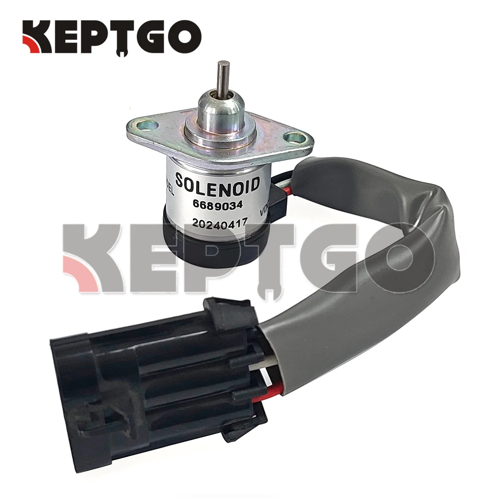 

1G577-60011 Fuel Shutoff Solenoid 12V 6689034 1G577-60010 For Bobcat Skid Steer Loaders T250 T300 T320 T750 T770 T870