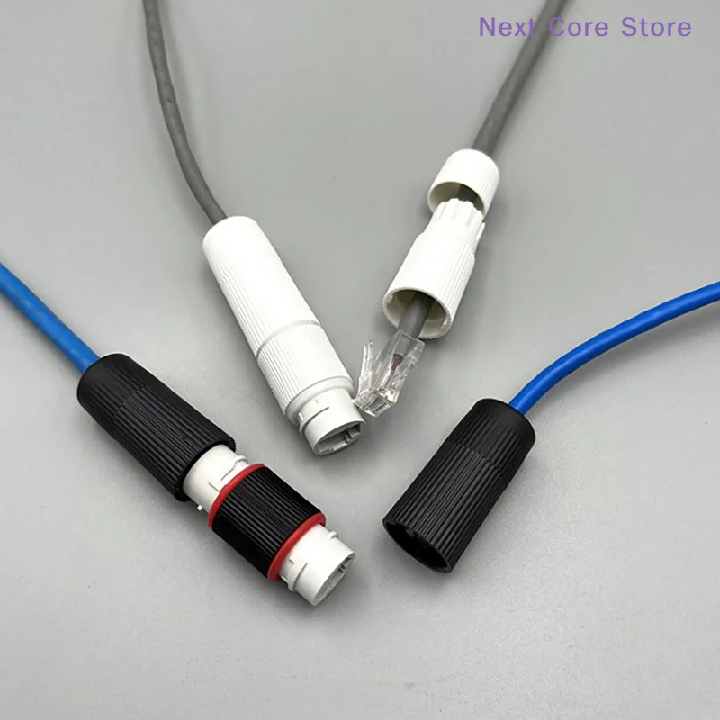 [NC]1Pc Waterproof Docking Connector Ethernet Network Straight-through Header Outdoor Broadband Network Cable Extender[NC]