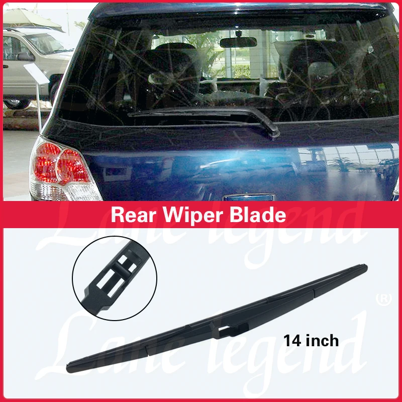 Pára-brisas traseiro Washer Wiper Blade, 14 "Acessórios do limpador para Mitsubishi Outlander MK1 CU ZE ZF 2003-2006