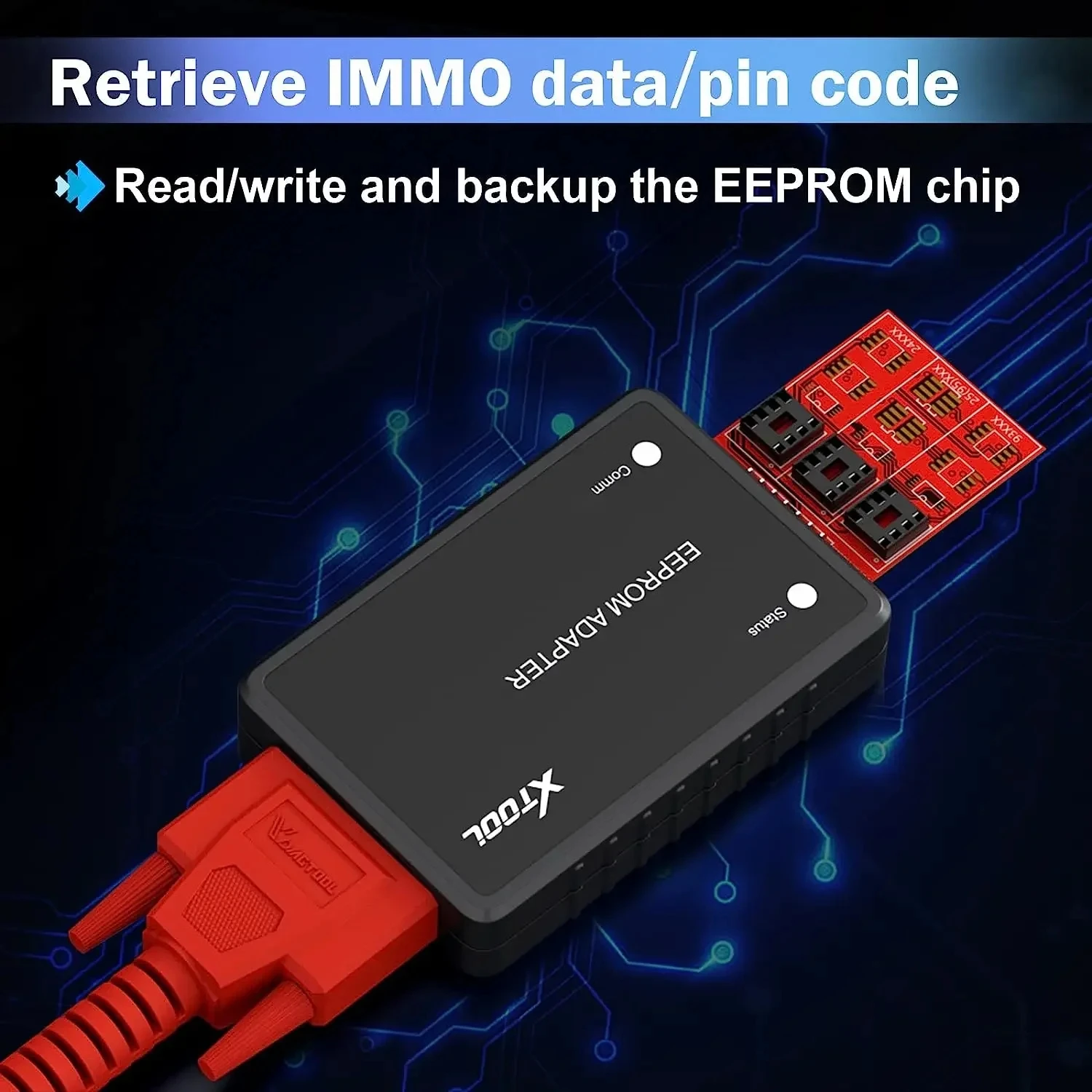 Xtol-محول EEPROM الأصلي ، رمز Pincode ، برمجة المفاتيح ، ملحق ، رمز أمان ، مناسب لـ X100PAD3 ، X100MAX ، D7 ، D8 ، D9 ، IP616 ، D8S