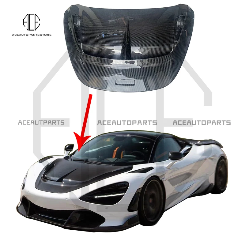 Factory directly selling Dry carbon engine bonnet for mclaren 720s hood V style