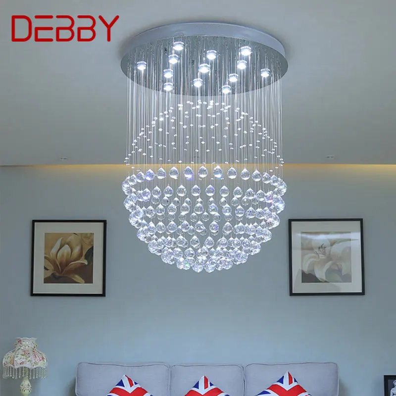 

DEBBY Modern Crystal Pendant Lamp LED Creative Luxury Hanging Lights Chandelier for Home Living Dining Room Bedroom