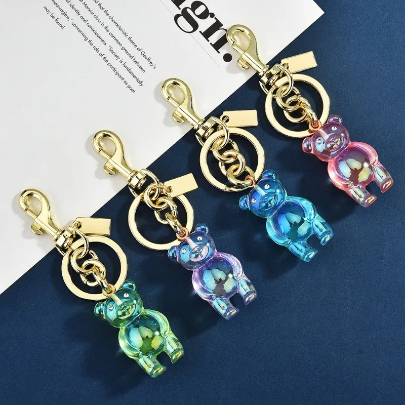 

Little Bear's colorful keychain bag pendant creative and personalized pendant, keychain