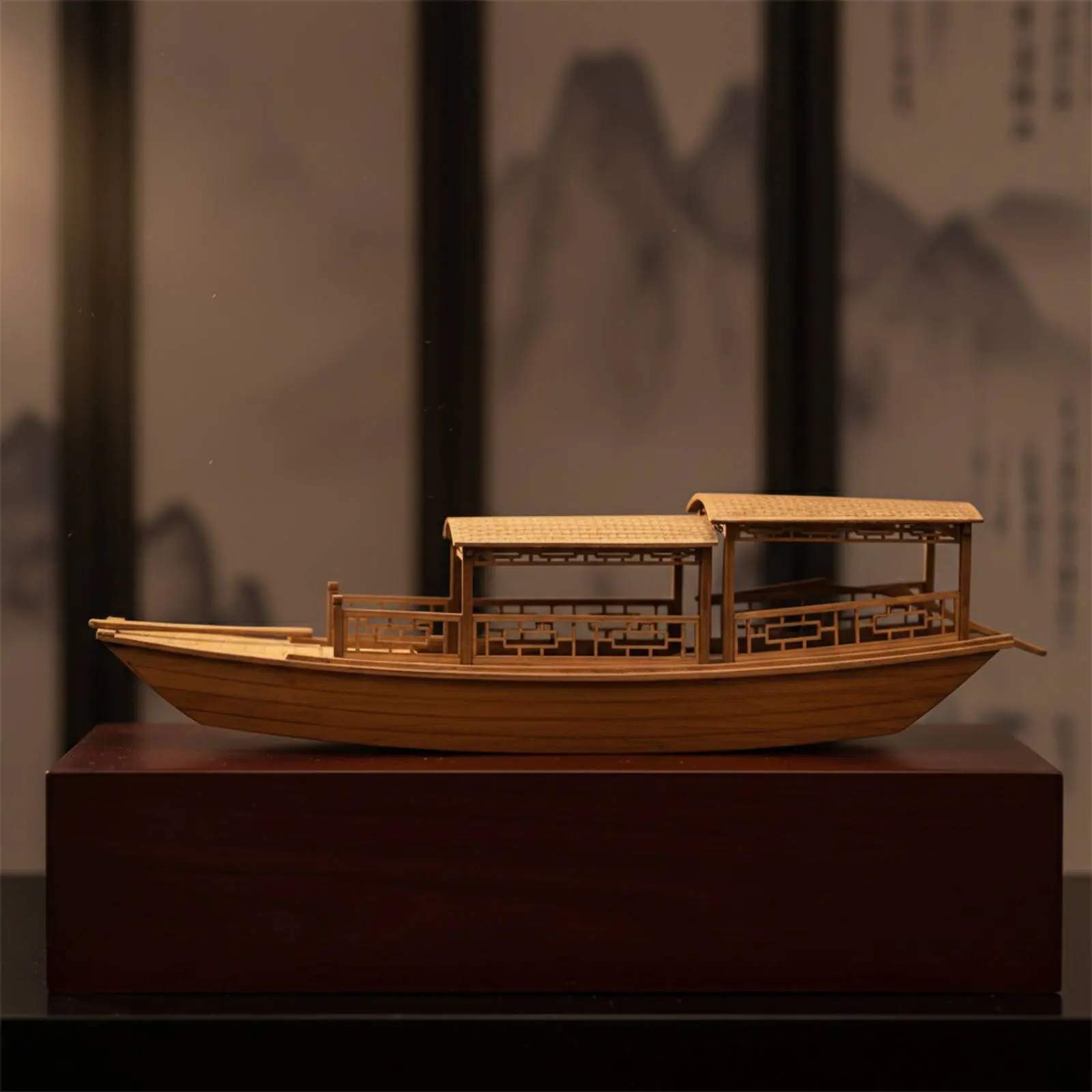 

Wooden Sampan Assembly Kit Traditional Design 1/20 Scale Boat Model for Hobbyists