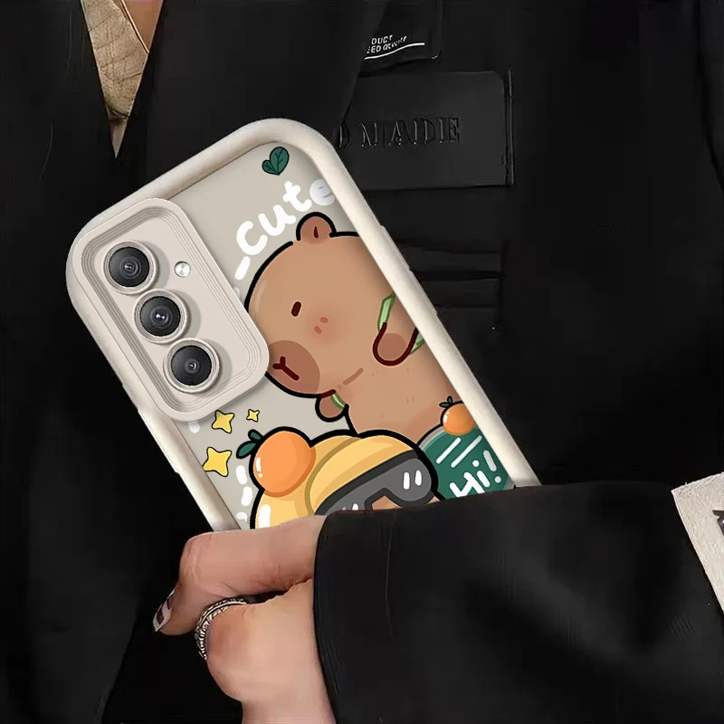 Capybara Case for Samsung Galaxy S24 S23 S22 S21 Ultra Plus S20 FE A55 A54 A53 A52 A52S A51 A50 A50S A35 A34 Soft Silicone Cover