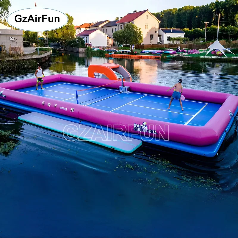 Commercial Inflatable Water Sports Field PVC Floating Sports Field Suitable for Summer Entertainment Activities in Scenic Areas.