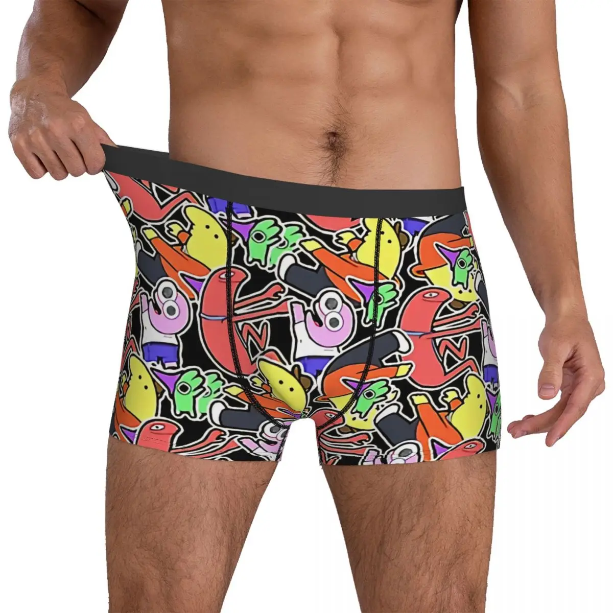 Smiling Friends Pattern Underwear Breathable Panties Print Boxer Brief For Man 3D Pouch Plus Size Boxershorts