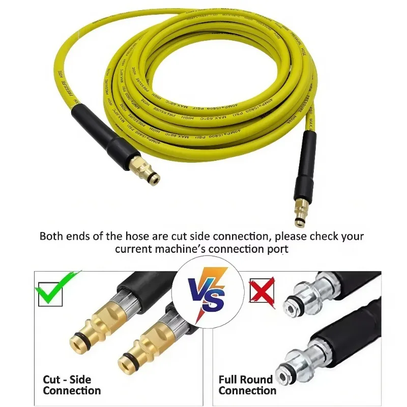

Suitable for Karcher K2 K3 K4 K5 K6 K7 10~20m high-pressure cleaning machine extension hose 5800 PSI anti twist hose