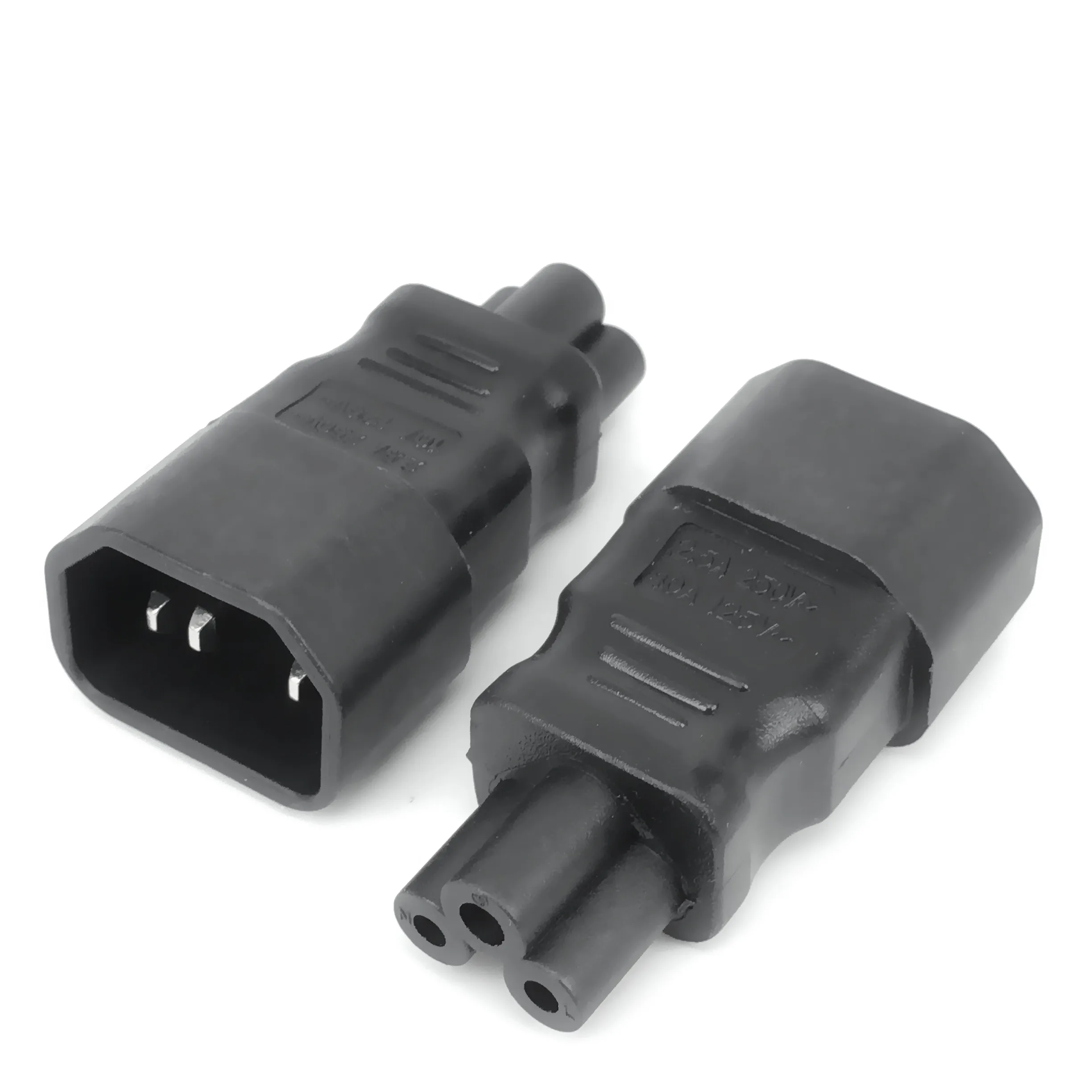 1pc adaptador de alimentação universal iec 320 c14 para c5 adaptador conversor c5 para c14 ac tomada de alimentação 3 pinos iec320 c14 conector mais novo