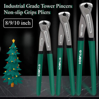 Industrial Grade Wire Tongs Multi-functional Tower Pincers Non-slip Grips Pliers Flat Top Cutting Pliers, Nail Pulling Pliers