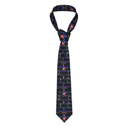 Fashion Cute Donkey Kong Neck Tie Men's Personalized Silk Electronic Arcade Game Necktie for Party Gravatas