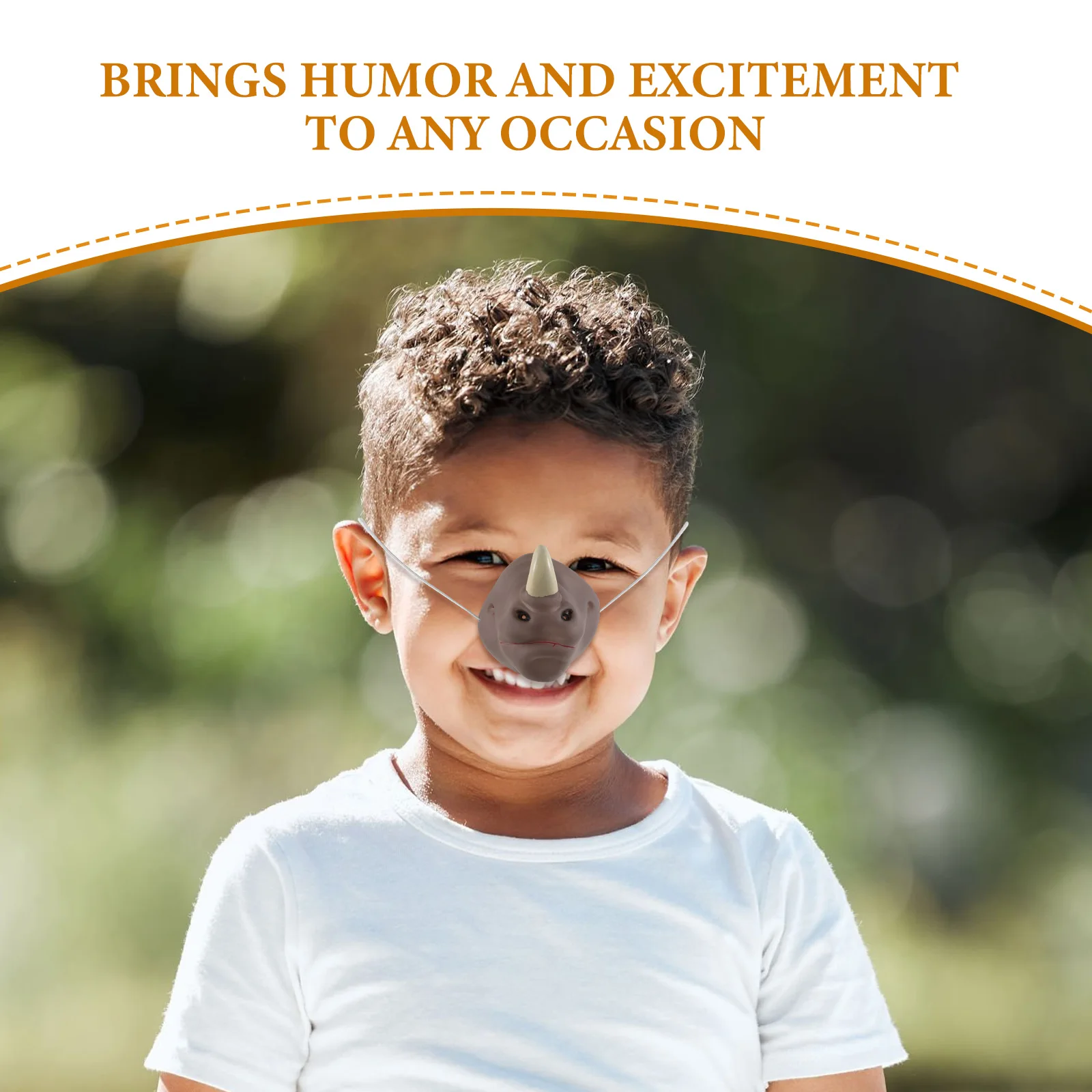 Accessoire de nez de rhinocéros, 5 pièces, ajustement confortable, en caoutchouc léger, accessoires de cabine Photo de carnaval d'halloween, décoration de Costume d'animal